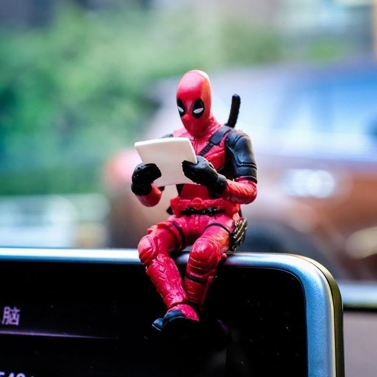 Deadpool Action Figure Miniature Toy Set PVC Collectible for Car Dashboard, Home Decor, Desk & Gifting Toy Figures
