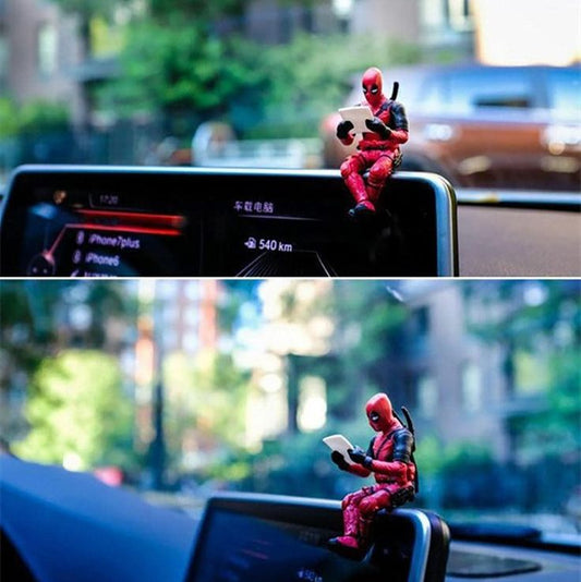 Deadpool Action Figure Miniature Toy Set PVC Collectible for Car Dashboard, Home Decor, Desk & Gifting Toy Figures
