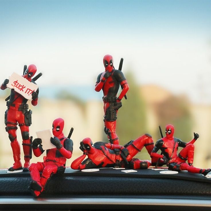 Deadpool Action Figure Miniature Toy Set PVC Collectible for Car Dashboard, Home Decor, Desk & Gifting Toy Figures